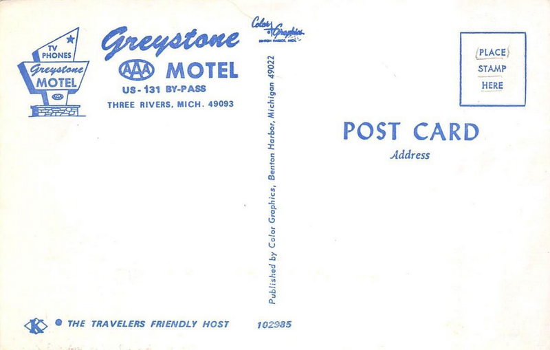 Greystone Motel - Old Postcard (newer photo)